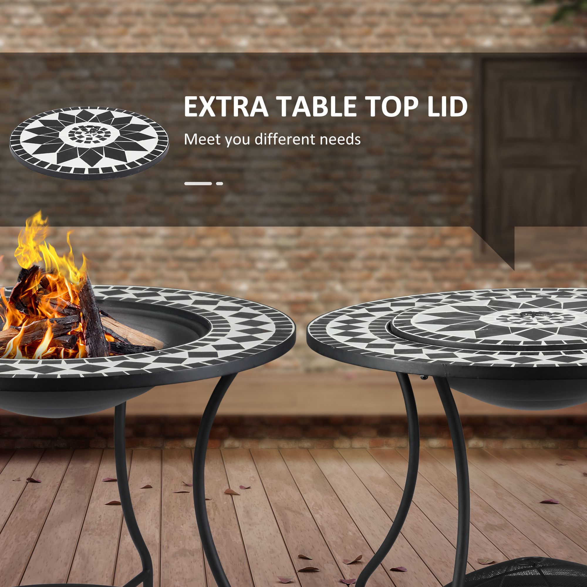 30" Outdoor Fire Pit Dining Table cjdropshipping