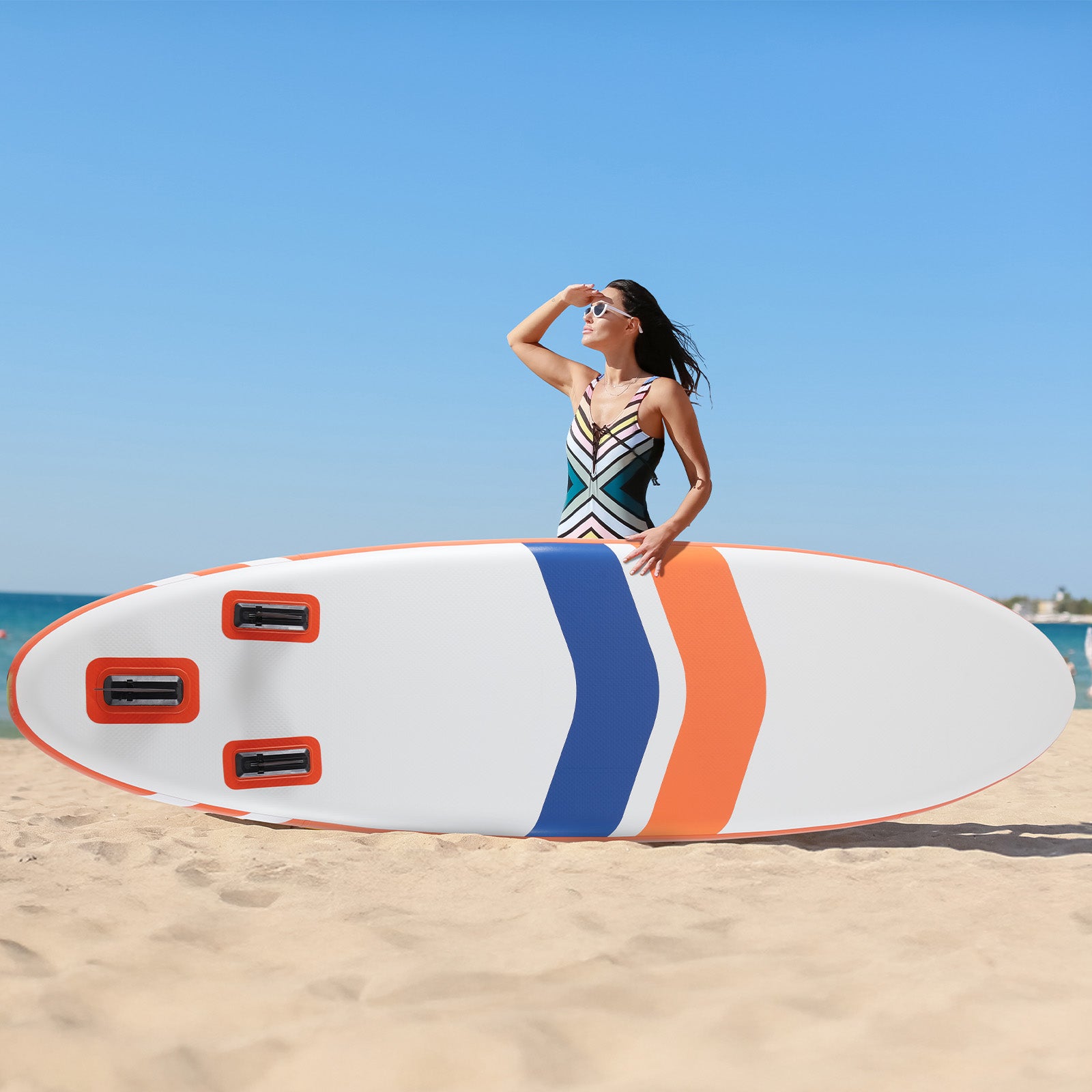 Inflatable Stand Up Paddle Boards 10 Ft 5 In With Premium SUP Paddle Board Accessories, Wide Stable Design, Non-Slip Comfort Deck For Youth & Adults Anker