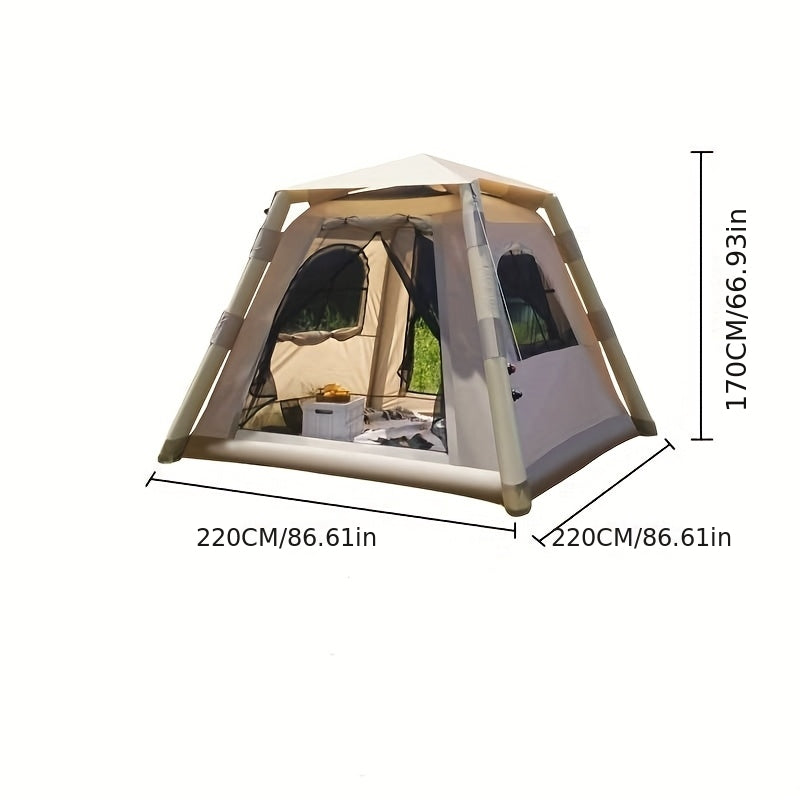 Inflatable Tent Outdoor Tent 2-4-person Tent Quick-opening Tent Inflatable Tent Hut Tent Camping Portable Tent Windproof Tent Family Party Tent Pop-up Tent Shading And Waterproof Tent Camping Tent cjdropshipping