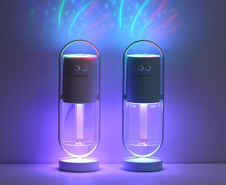 Magic Shadow USB Air Humidifier For Home With Projection Night Lights Ultrasonic Car Mist Maker Mini Office Air Purifier cjdropshipping