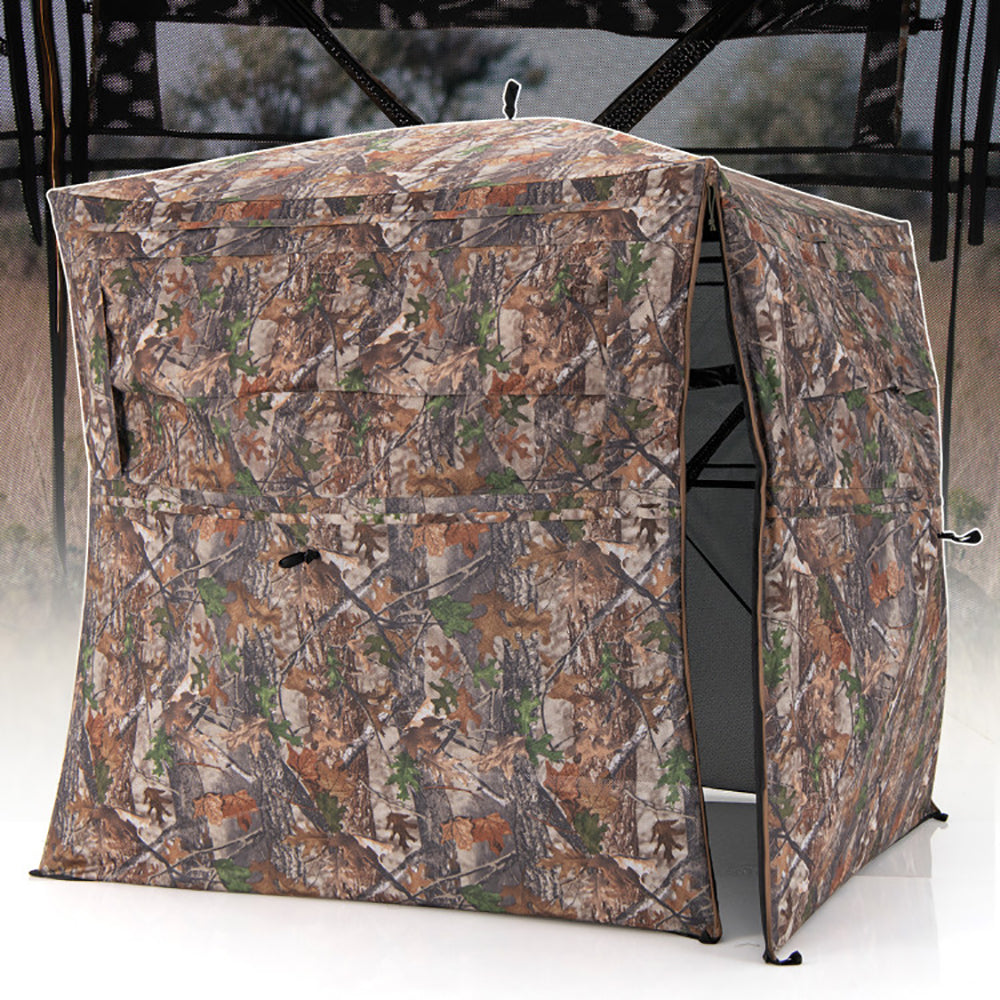 Hunting Blind 360 Degree One-Way See-Through Ground Blind For 2-3 Person TryTrendly