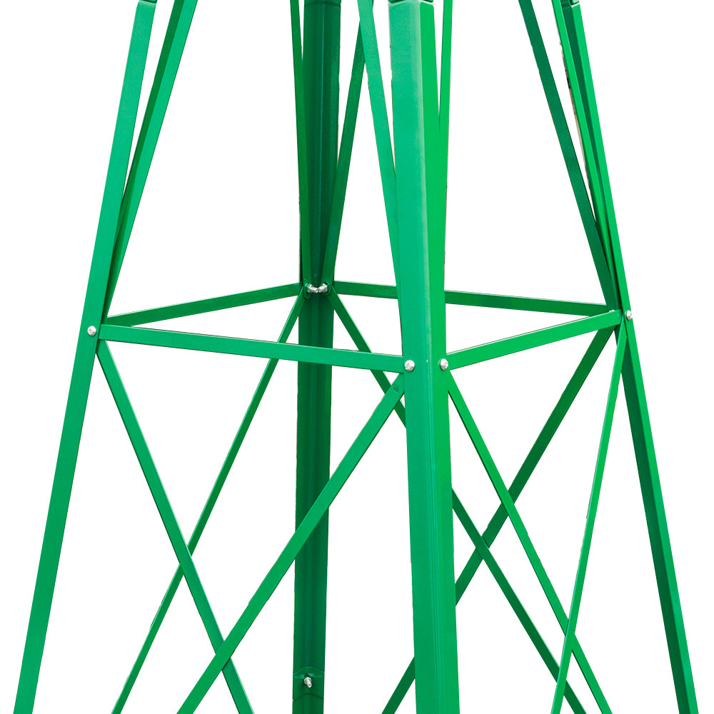 8FT Weather Resistant Yard Garden Windmill Green TryTrendly