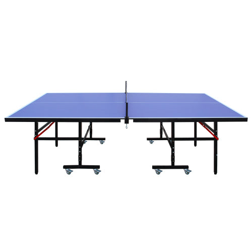 8ft Mid-Size Table Tennis Table Foldable & Portable Ping Pong Table Set For Indoor Games With Net, 2 Table Tennis Paddles And 3 Balls Anker