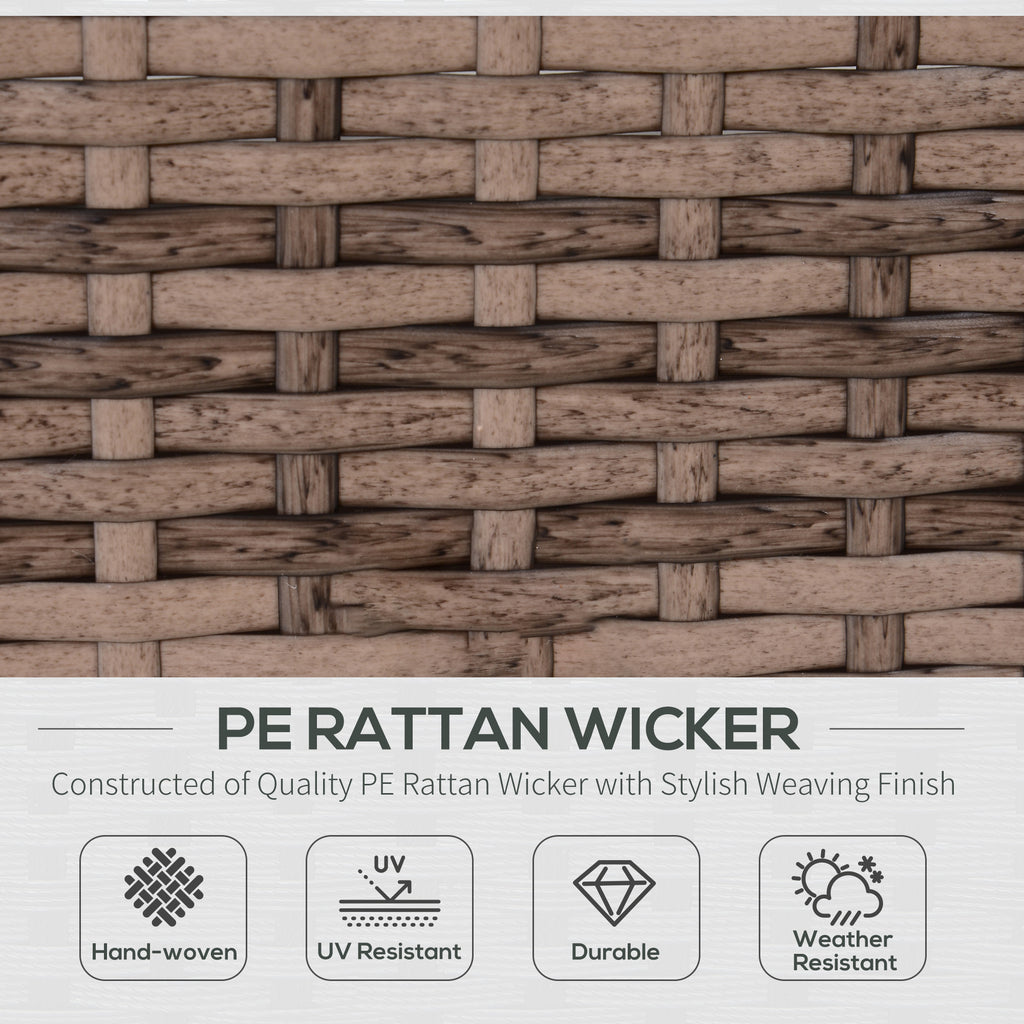 Modern Rattan Patio Furniture Set, 7-Piece Outdoor Wicker Sofa Set with Cushions for Home & Family Gatherings, Gray TryTrendly
