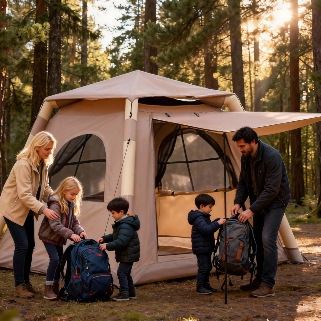 Inflatable Tent Outdoor Tent 2-4-person Tent Quick-opening Tent Inflatable Tent Hut Tent Camping Portable Tent Windproof Tent Family Party Tent Pop-up Tent Shading And Waterproof Tent Camping Tent cjdropshipping