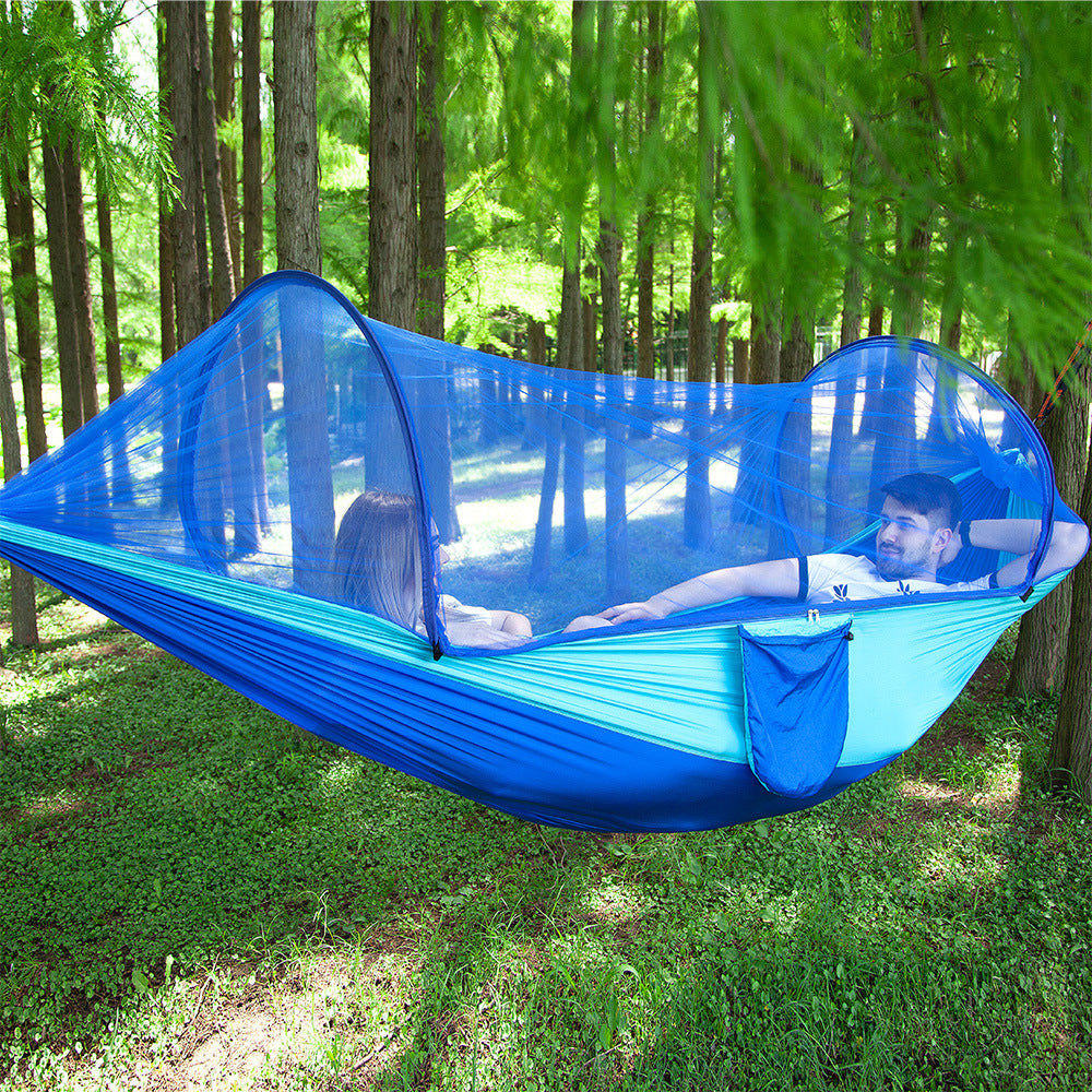 Fully Automatic Quick Opening Hammock With Mosquito Net cjdropshipping