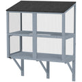 Outdoor Window Box Catio – 39.4" Cat Enclosure with Waterproof Roof, Gray TryTrendly