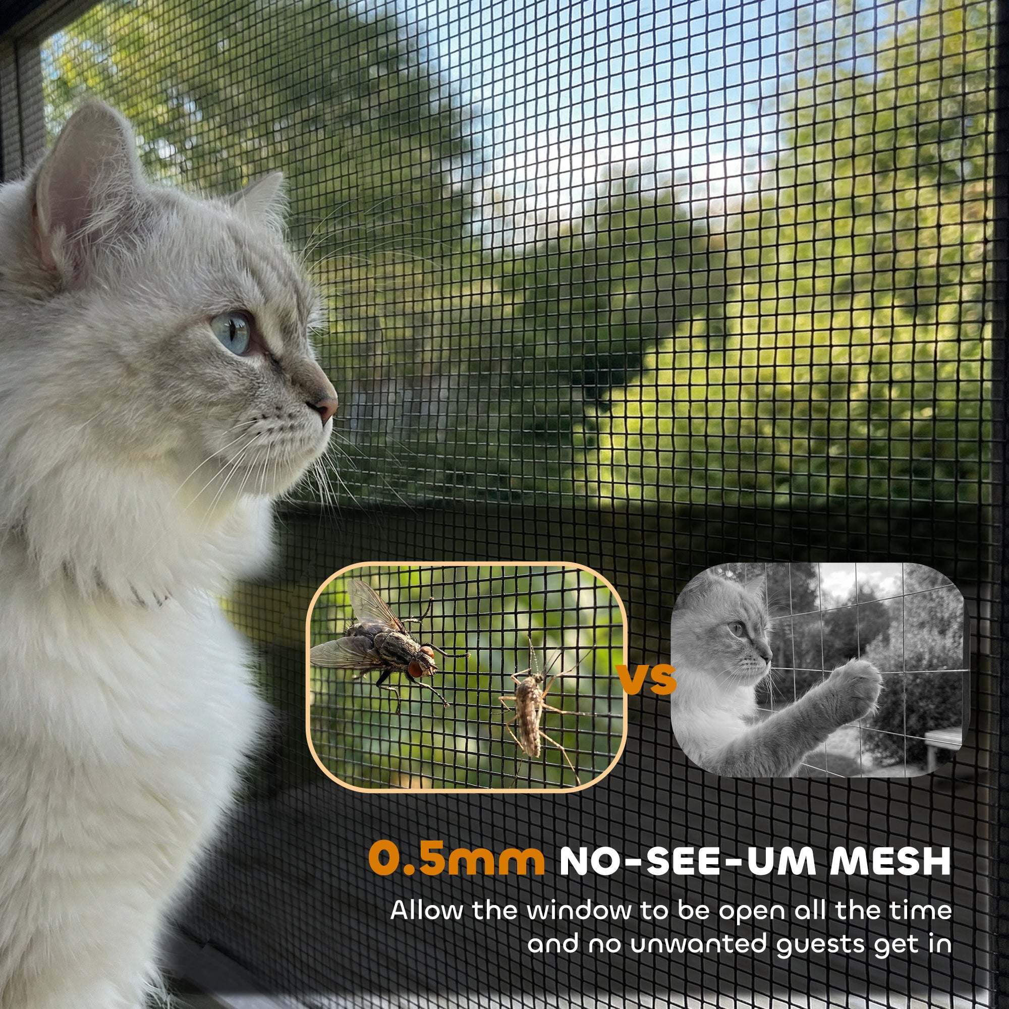 Outdoor Window Box Catio – 39.4" Cat Enclosure with Waterproof Roof, Gray TryTrendly