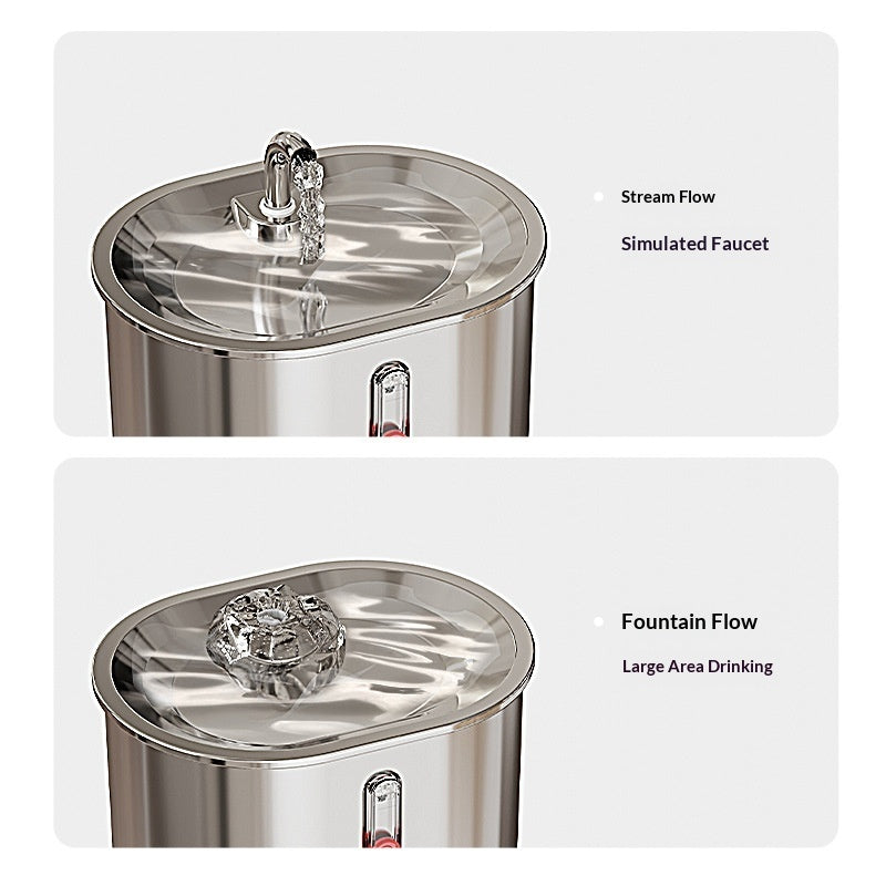 Pet Water Fountain 304 Stainless Steel Circulating Filtration For Cats cjdropshipping