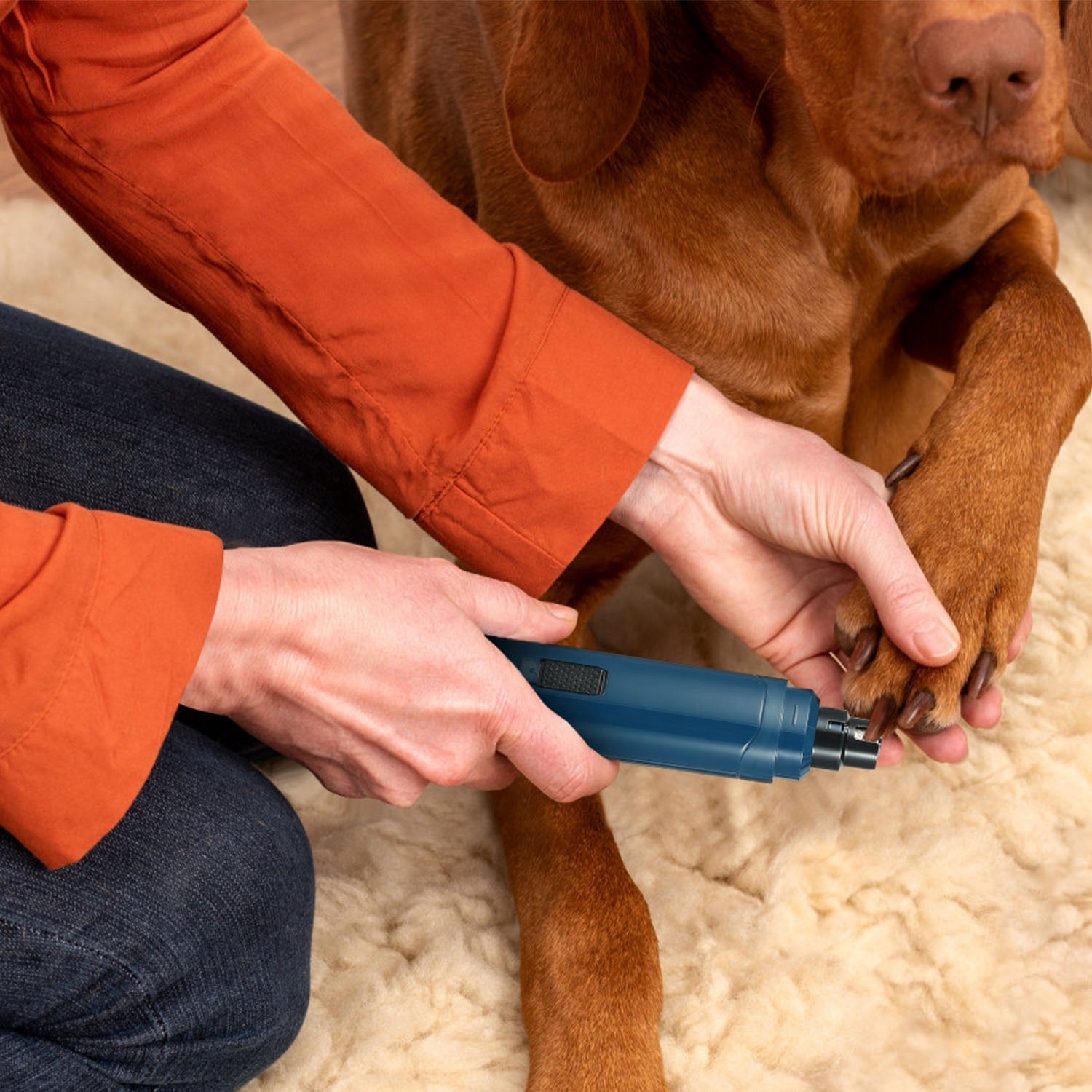 1Pc Dog Nail Grinder 2 Speeds Quiet USB Rechargeable Pet Nail Grinder Professional Pet Nail Trimmer Cordless Paws Grooming & Smoothing Claw Care For Small Medium Large Dogs & Cats cjdropshipping