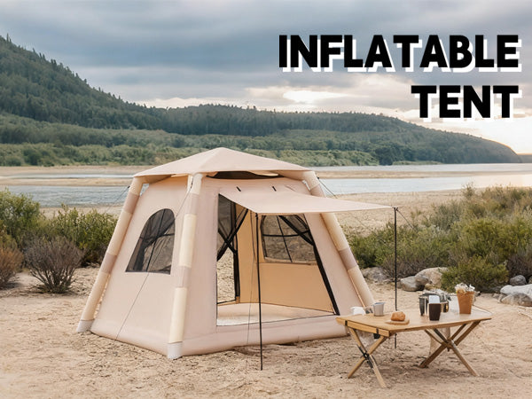 Inflatable Tent Outdoor Tent 2-4-person Tent Quick-opening Tent Inflatable Tent Hut Tent Camping Portable Tent Windproof Tent Family Party Tent Pop-up Tent Shading And Waterproof Tent Camping Tent cjdropshipping