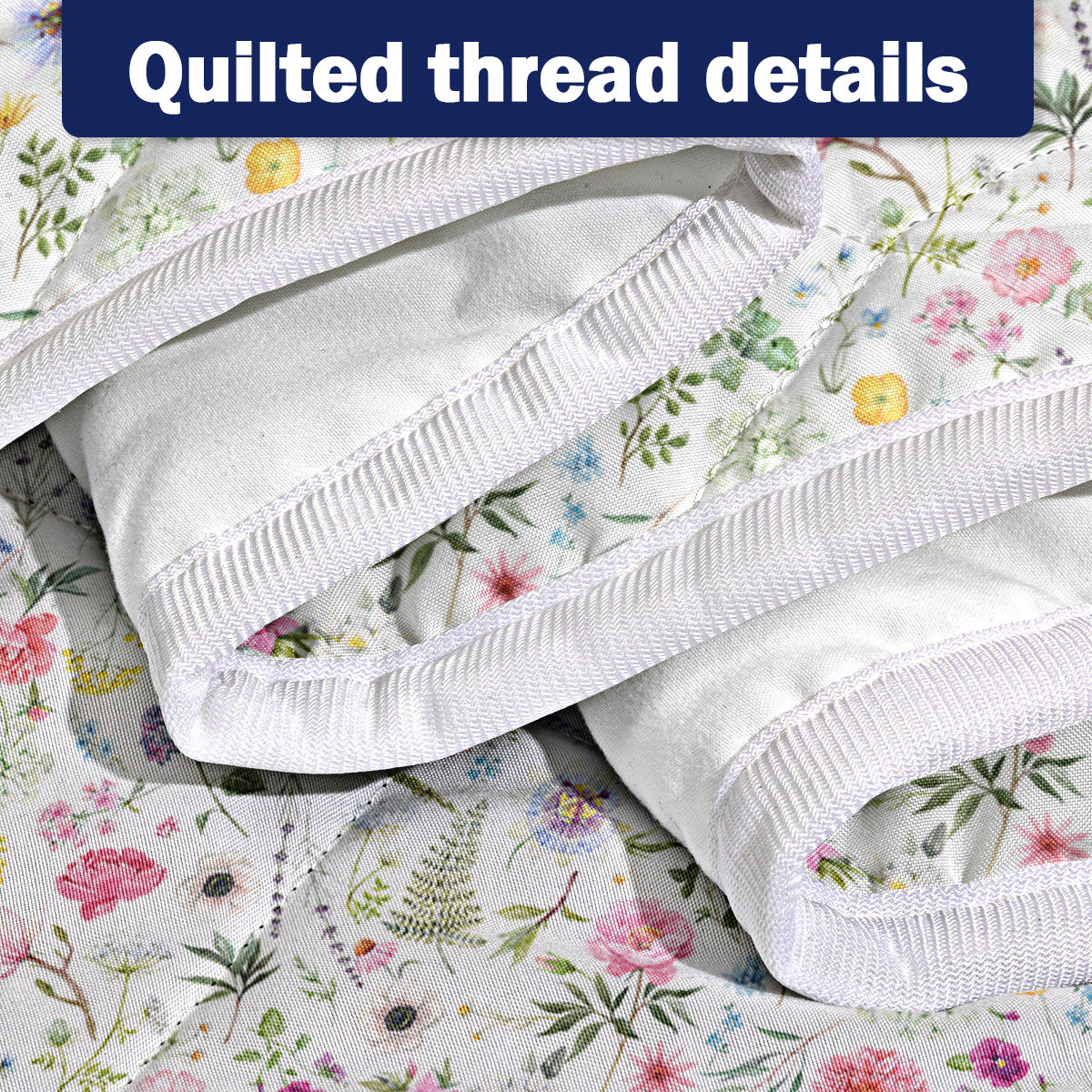 Red Floral Quilt 3 Pieces Microfiber Quilt Sets Lightweight Bedspreads Botanical Coverlets Quilt Bedding Set All Season Quilts Twin Full Queen King Size TryTrendly
