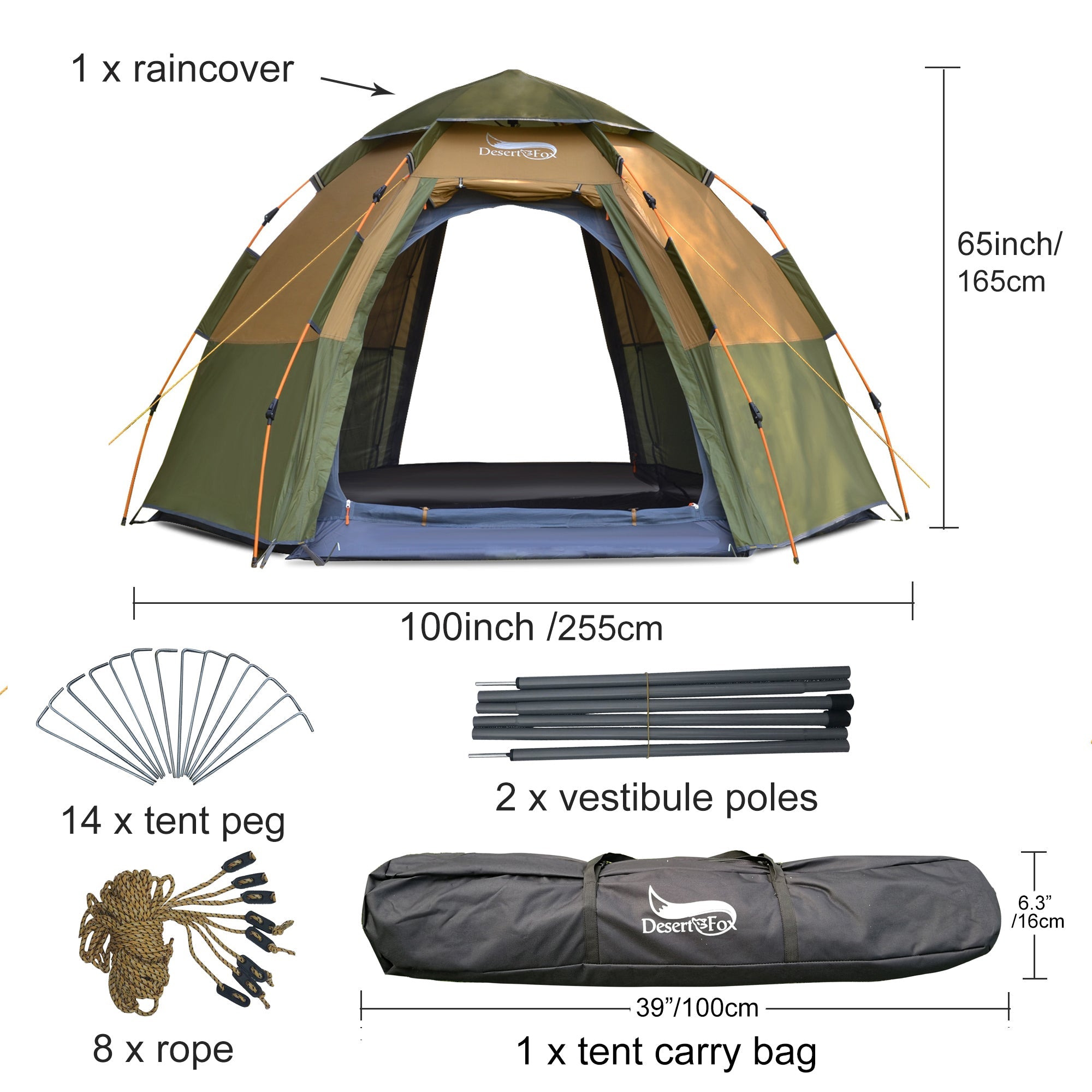 Fully Automatic Hexagonal Speed-opening Rainstorm-proof Camping Tent CJ Dropshipping