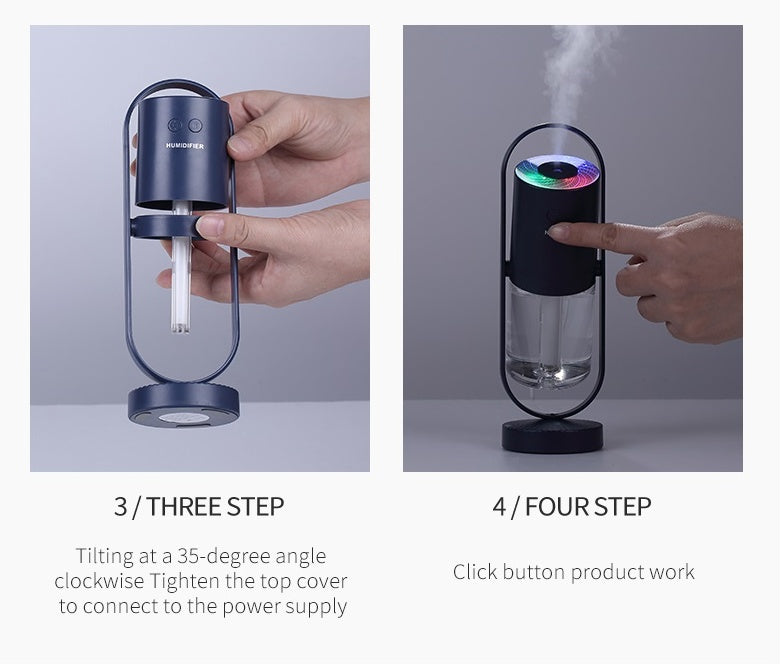 Magic Shadow USB Air Humidifier For Home With Projection Night Lights Ultrasonic Car Mist Maker Mini Office Air Purifier cjdropshipping