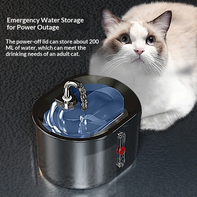 Pet Water Fountain 304 Stainless Steel Circulating Filtration For Cats cjdropshipping