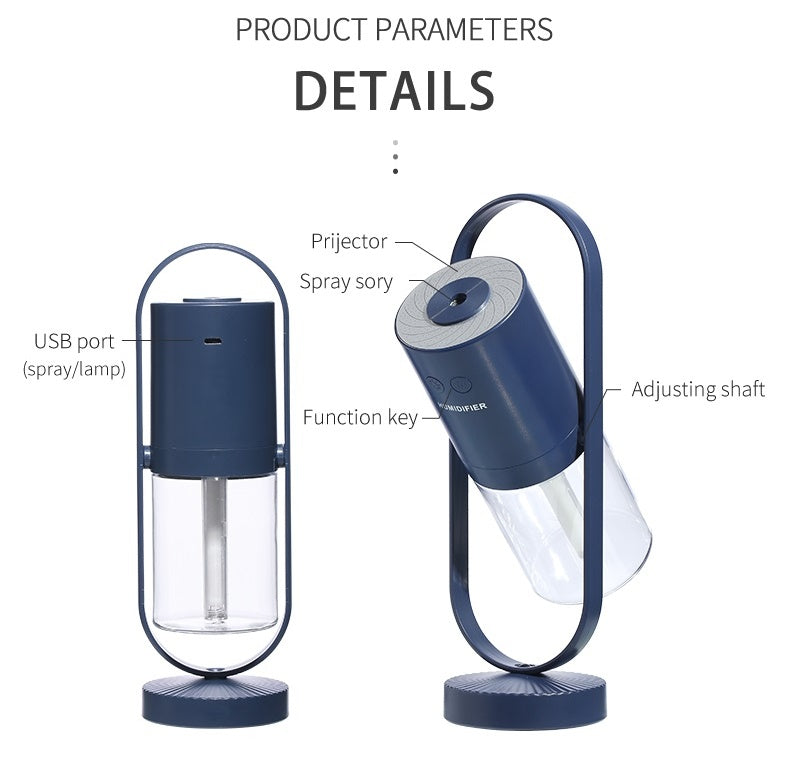 Magic Shadow USB Air Humidifier For Home With Projection Night Lights Ultrasonic Car Mist Maker Mini Office Air Purifier cjdropshipping