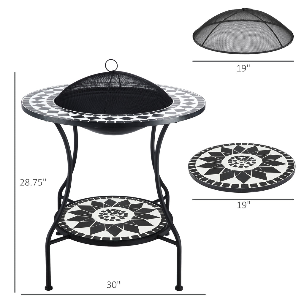 30" Outdoor Fire Pit Dining Table cjdropshipping