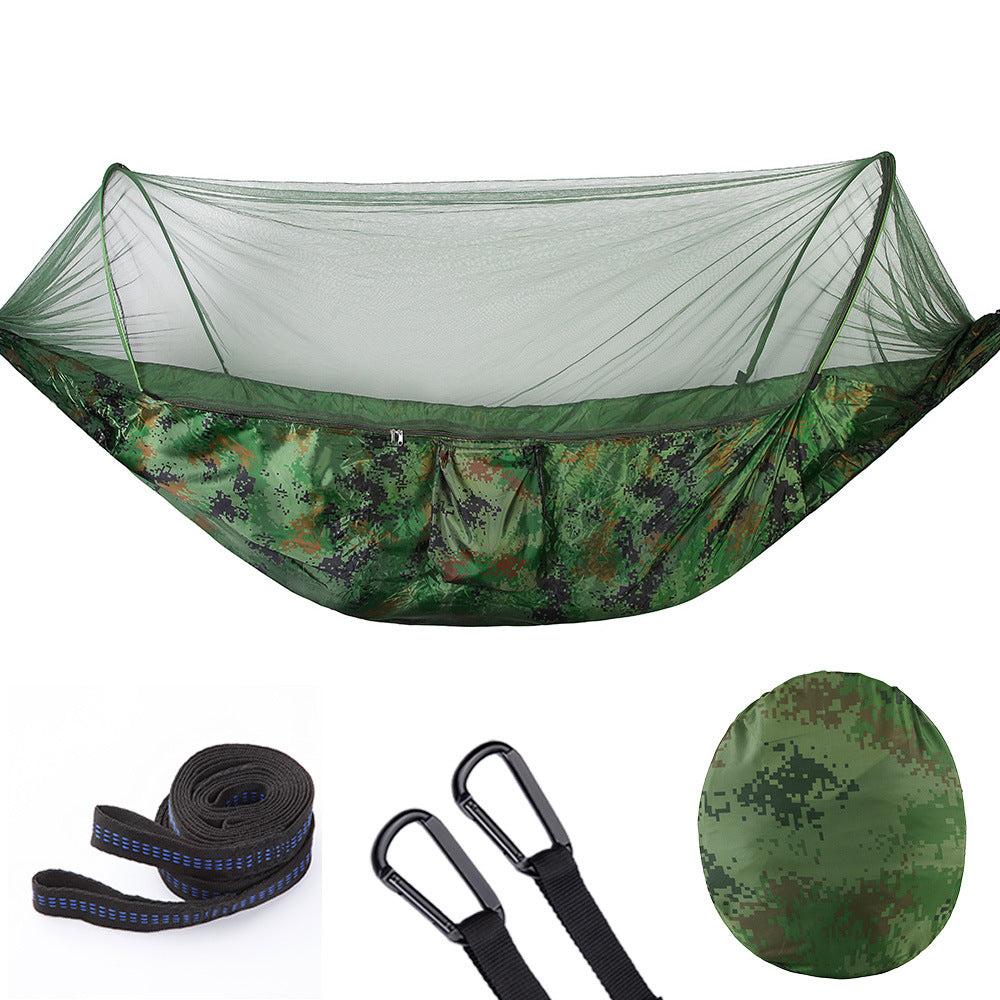Fully Automatic Quick Opening Hammock With Mosquito Net cjdropshipping