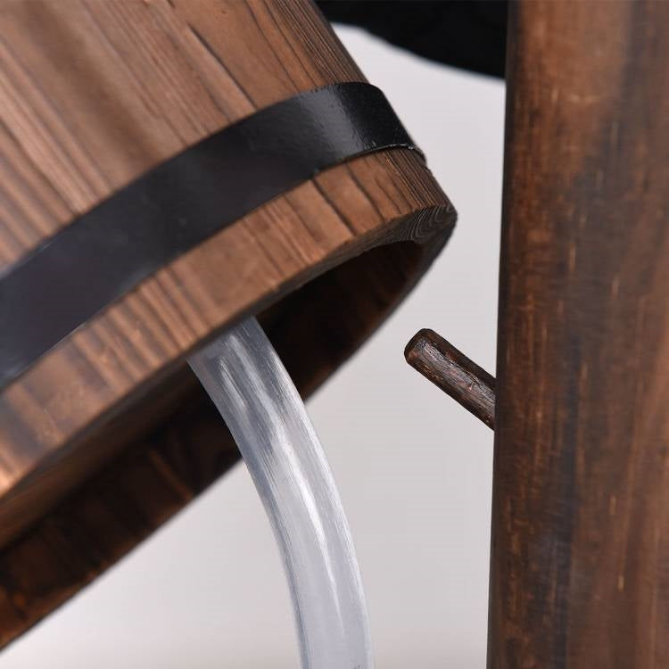 Solid Wood Wishing Well Outdoor Water Fountain
