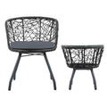 Outdoor Patio Chair & Table Set – Black