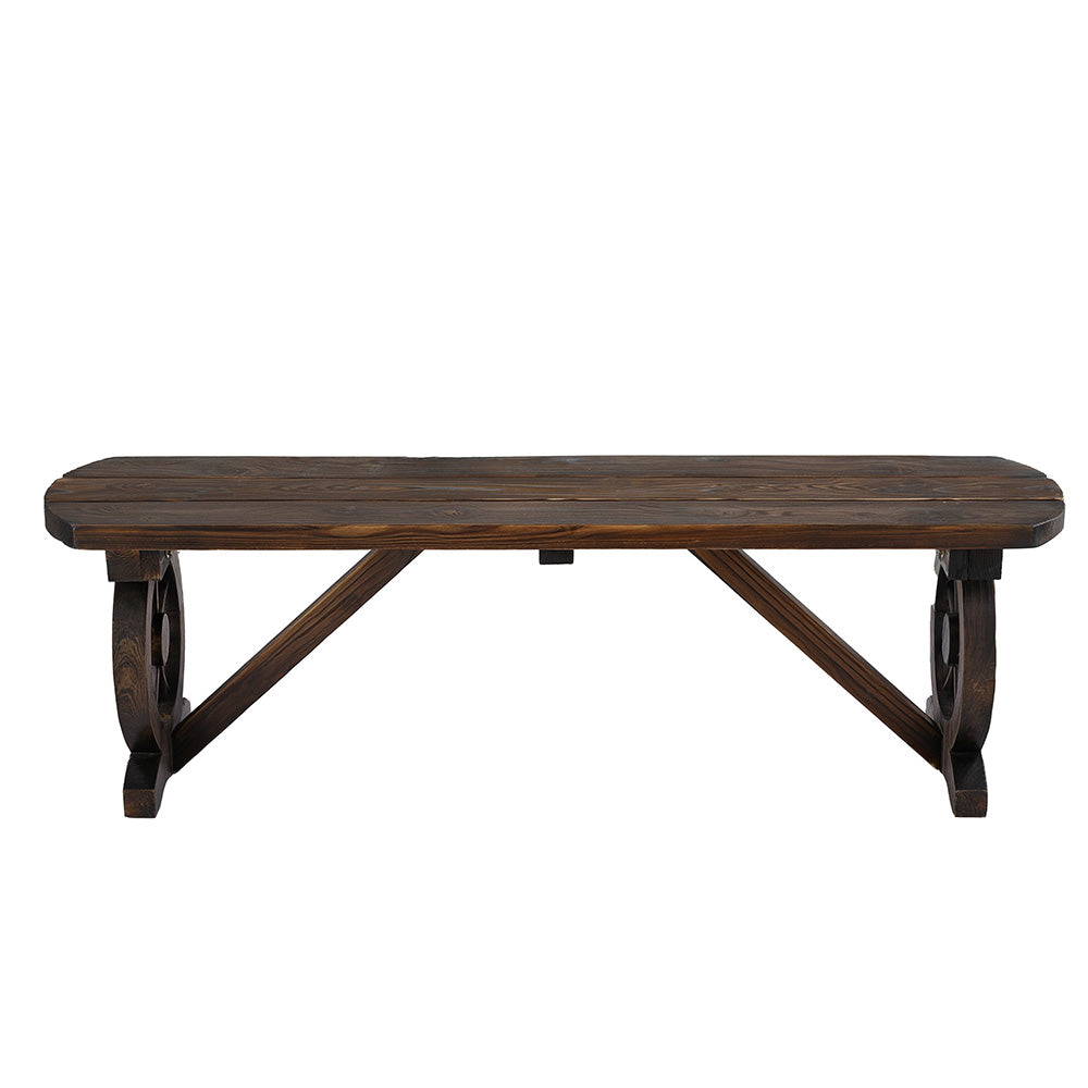 Gardeon Wooden Wagon Wheel Outdoor Garden Bench