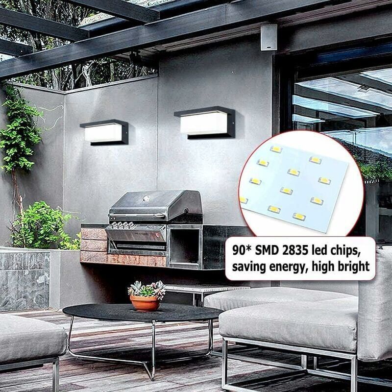 Modern LED Outdoor Wall Light – 12W Anthracite