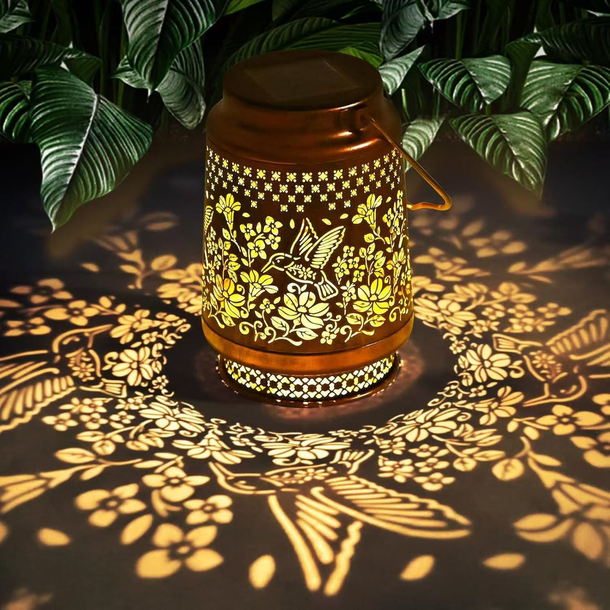 Solar Hummingbird Hanging Lantern – Outdoor Garden Light