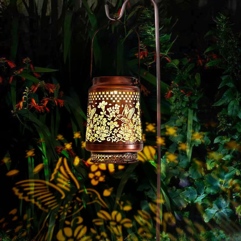 Solar Hummingbird Hanging Lantern – Outdoor Garden Light