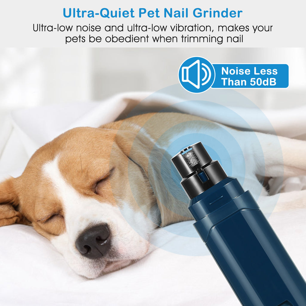 1Pc Dog Nail Grinder 2 Speeds Quiet USB Rechargeable Pet Nail Grinder Professional Pet Nail Trimmer Cordless Paws Grooming & Smoothing Claw Care For Small Medium Large Dogs & Cats cjdropshipping