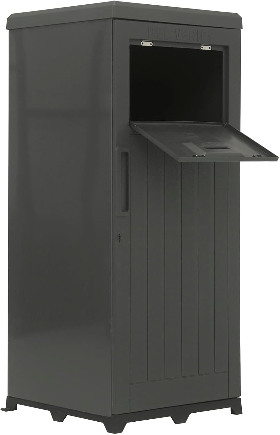 Package Delivery Box For Outside, Large Parcel Drop Box With Lockable Secure, Waterproof Resin Storage Anti-Theft Outdoor Package Delivery For Porch, Curbside, House TryTrendly