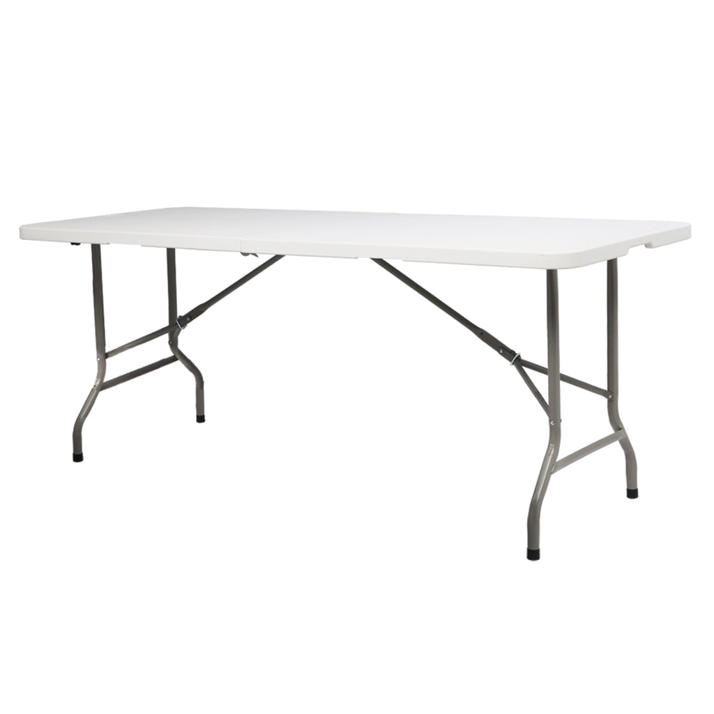 Lightweight Plastic Folding Rectangular Table For Outdoor Lounging TryTrendly