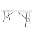 Lightweight Plastic Folding Rectangular Table For Outdoor Lounging TryTrendly