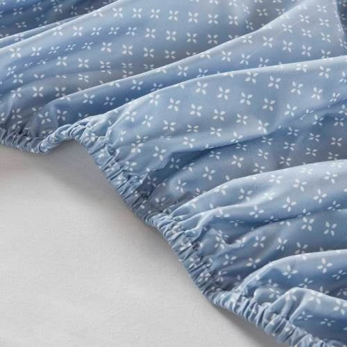 Floral Comforter Set With Bed Sheets Blue Queen TryTrendly