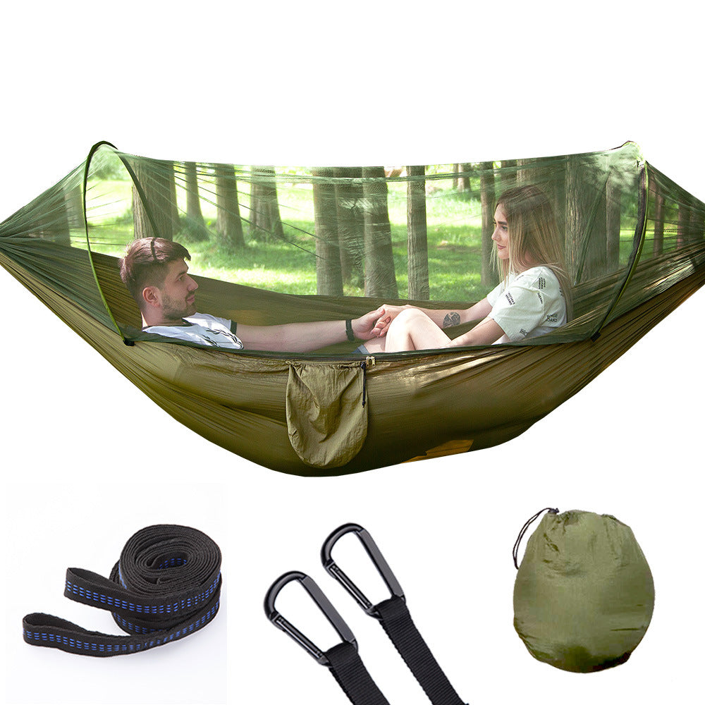 Fully Automatic Quick Opening Hammock With Mosquito Net cjdropshipping