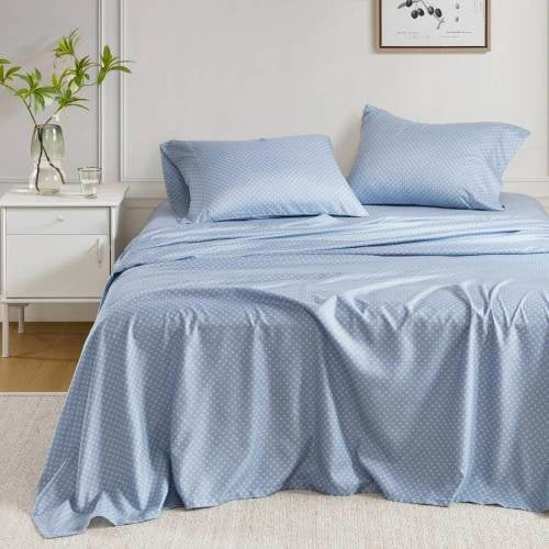 Floral Comforter Set With Bed Sheets Blue Queen TryTrendly