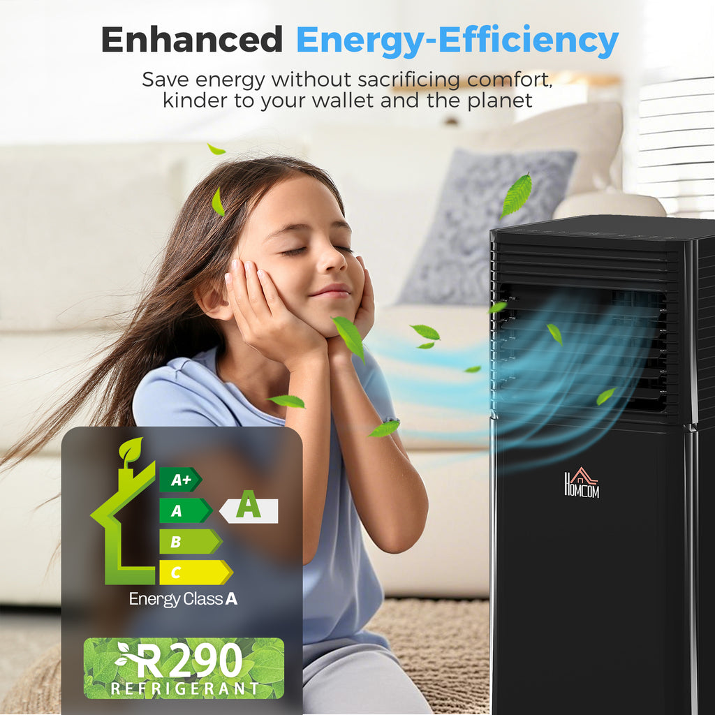10000 BTU Portable Air Conditioner with Dehumidifier, Cooling Fan, Sleep, Remote, 24H Timer, Auto Off, Black cjdropshipping