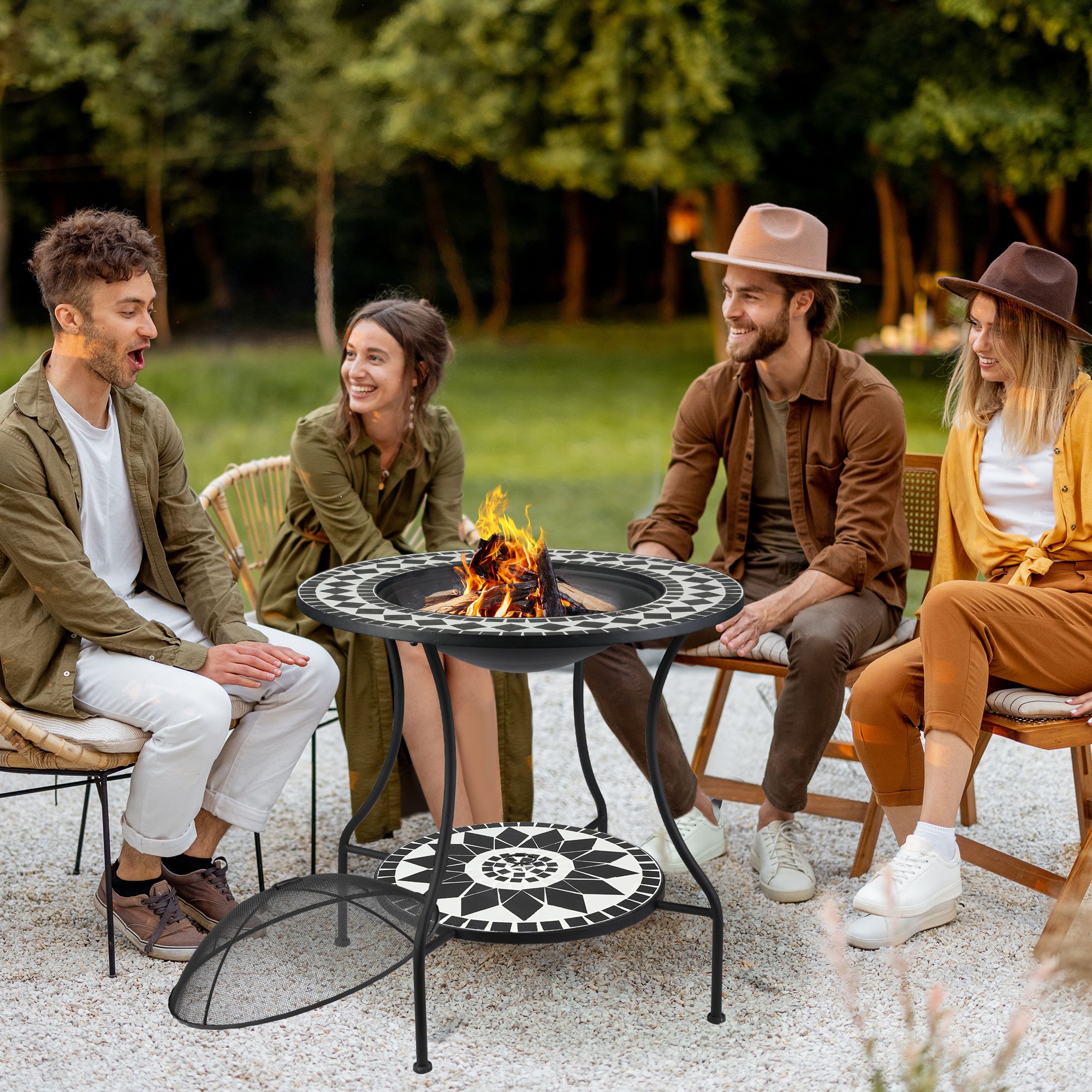 30" Outdoor Fire Pit Dining Table cjdropshipping