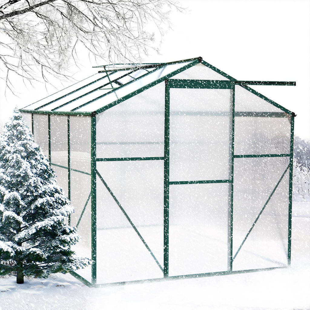 Polycarbonate Greenhouse,6X8 Ft Heavy Duty Walk-in Plant Garden Greenhouse For Backyard,Outdoor TryTrendly