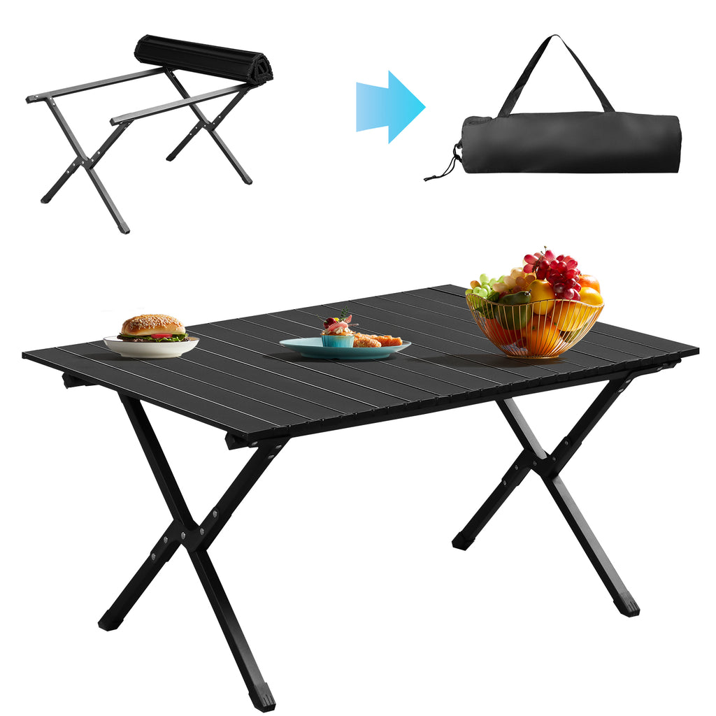 116cm Carbon Steel Camping Table Multifunctional Picnic Table Portable Table Folding Table Starbeauty