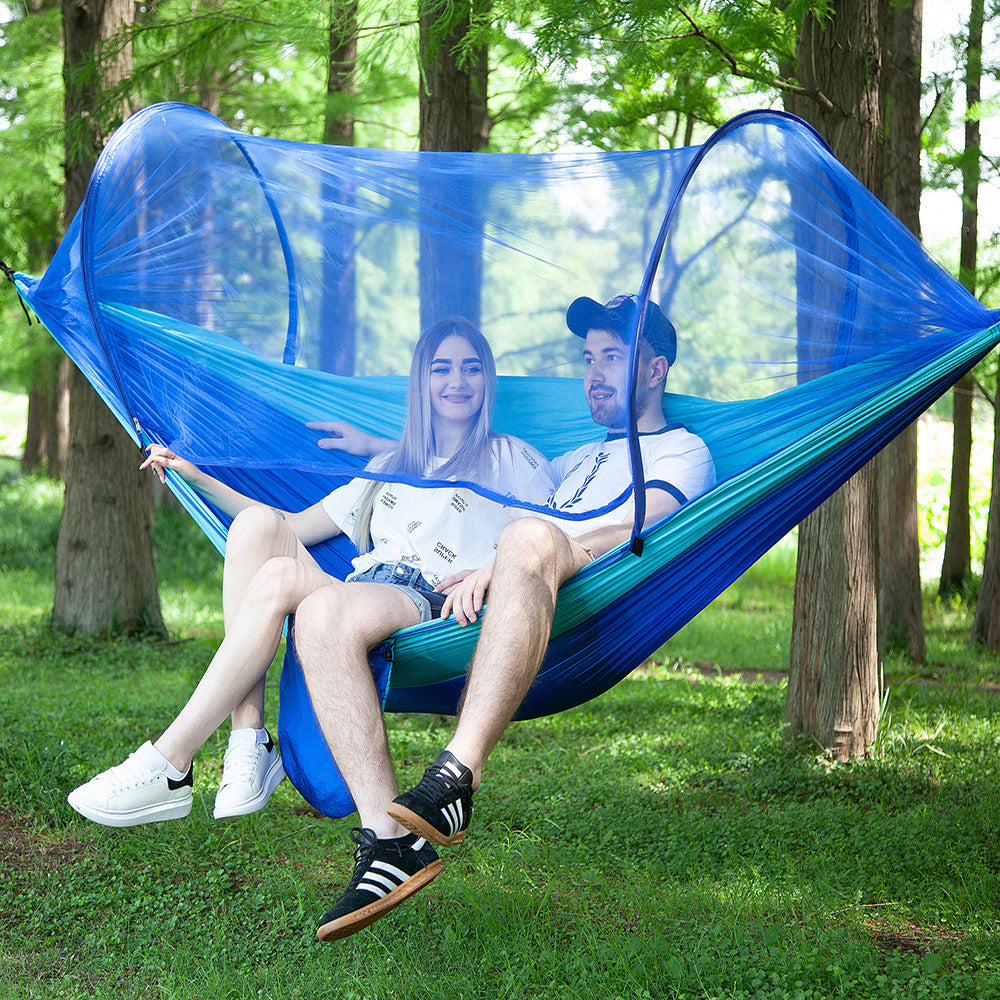 Fully Automatic Quick Opening Hammock With Mosquito Net cjdropshipping